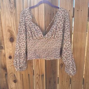 Bloomfield Floral Smocked Women's Top XL